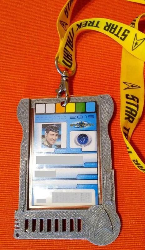 Convention's pass holder with Star Trek logo