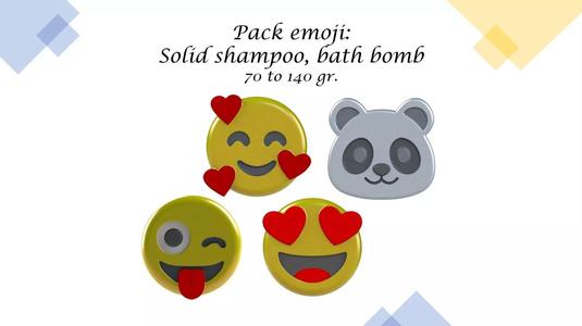 Emoji mold pack bath bomb solid shampoo