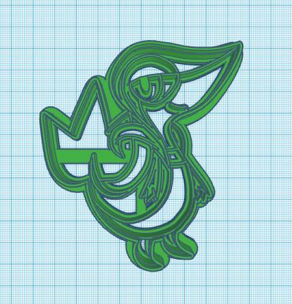 Pokemon: Snivy Cookie Cutter