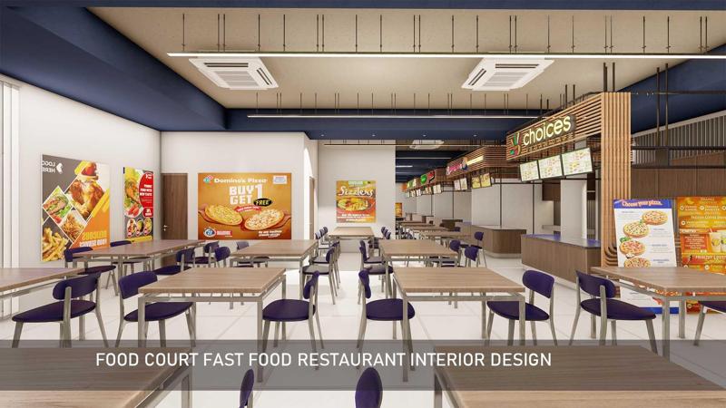 Food Court fast food Restaurant Interior Design