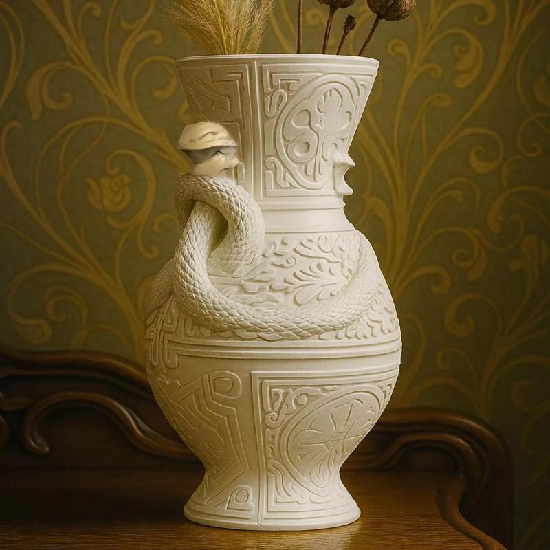 Art Nouveau Snake Vase Home Office Decor No Supports