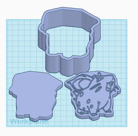 Pokemon: Nidoran Female 3 Piece Bath Bomb Mold