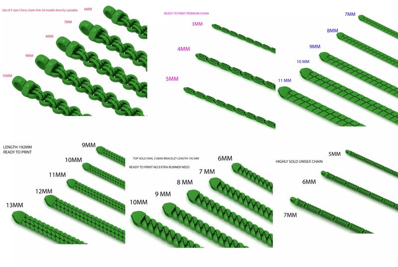 26 MASSIVE Stick Type Chain Design at Unbeatable Low Prices 3D Model Collection