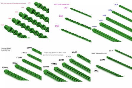 26 MASSIVE Stick Type Chain Design at Unbeatable Low Prices 3D Model Collection