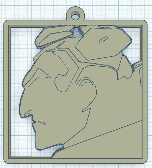Overwatch Sigma Silhouette Keychain