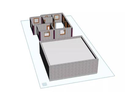 Modern compact house design AutoCAD design