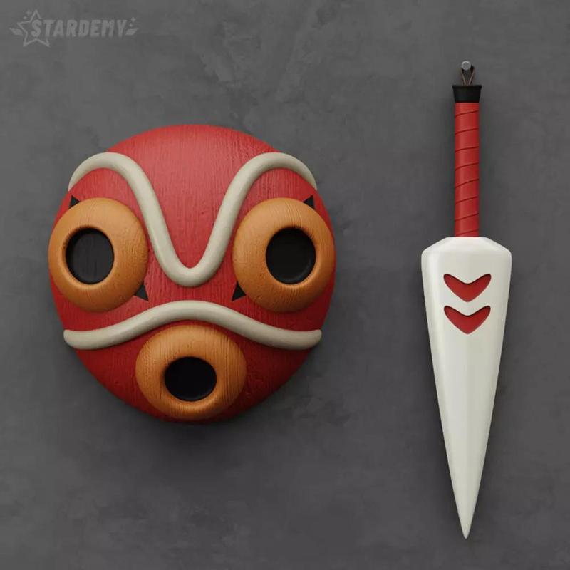 Monoke Hime Princess Mask Dagger Set Wall