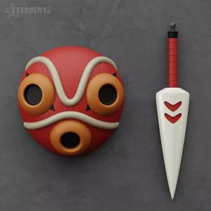 Monoke Hime Princess Mask Dagger Set Wall