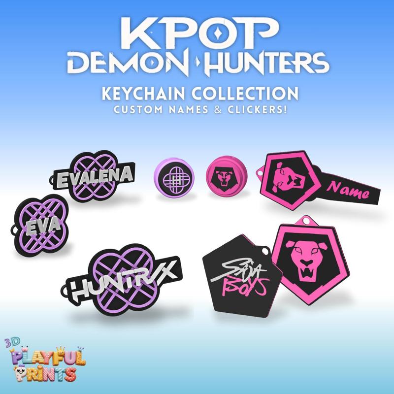 KPop Demon Hunter Clicker & Keychain Multipack