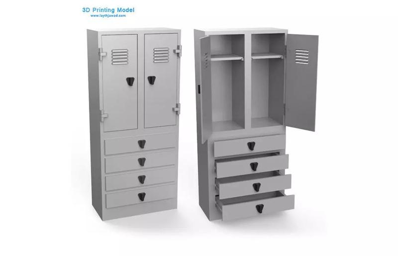 Locker metal with three drawers