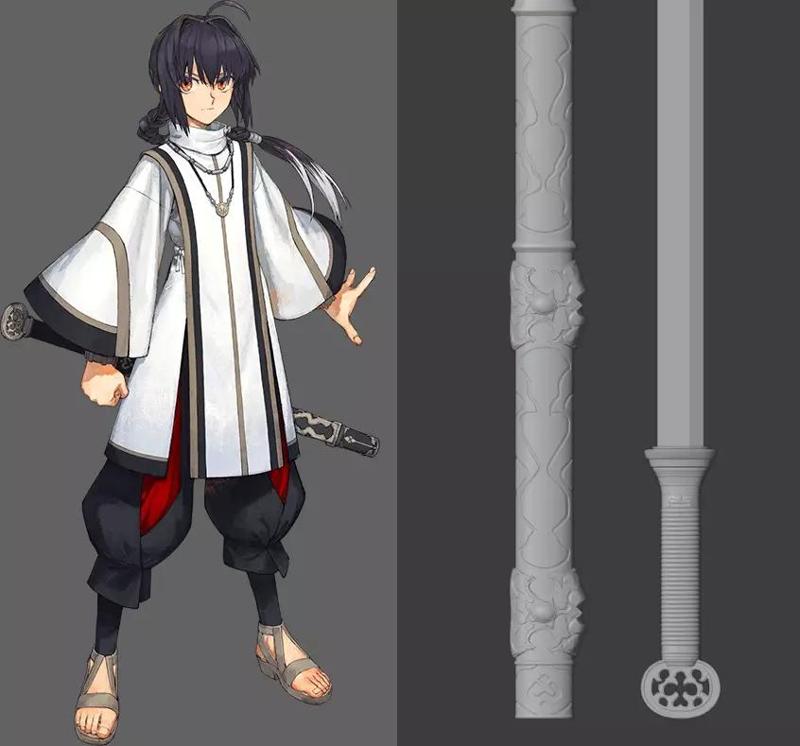 FRS Fate Samurai Remnant saber yamato takeru sword 3d model STL