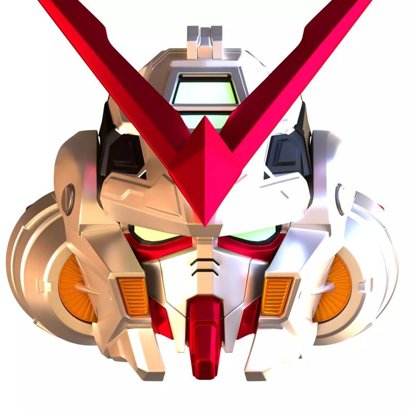 Gundam Astray Red Frame Helmet 3D Model