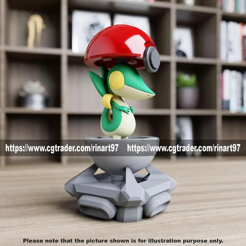 Snivy in the pokeball from Pokemon