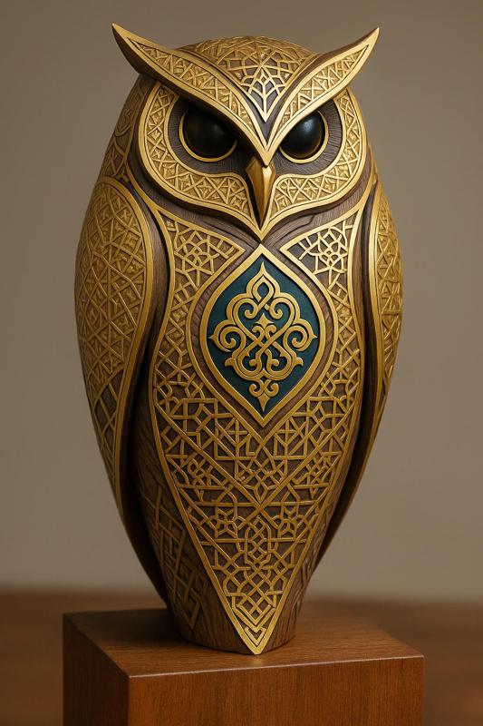 Wisdom Gaze – Decorative Owl Sculpture