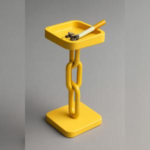 Floating Optical Illusion Ashtray with Chain Links – 3D Printable Design