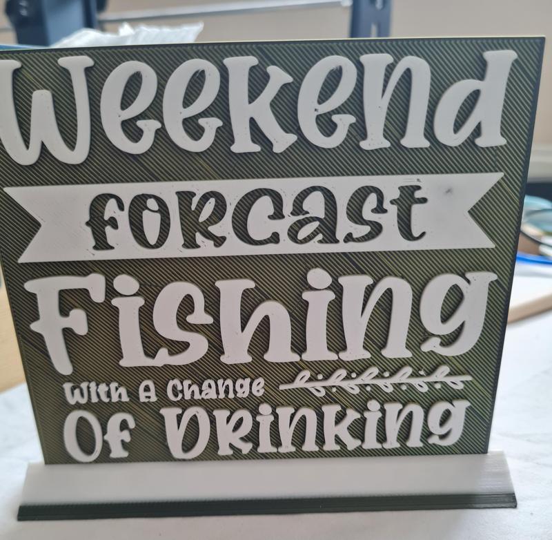 Fathers Day Fishing Plaque Forcast