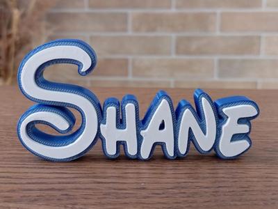 Disney Name Sign Shane Kid Room Wall Decor Tag 