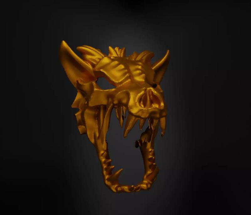 Wolf Full Face Helmet Animal Face Mask - Wolf Animal Armor Part