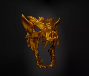 Wolf Full Face Helmet Animal Face Mask - Wolf Animal Armor Part