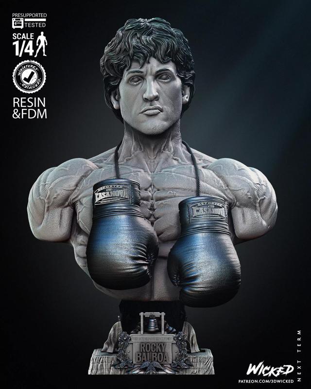Wicked Movies Rocky Bust Tested for 3D printing