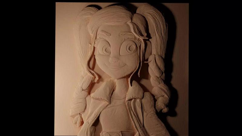 Vanellope Wreck it Ralph CNC 3d Print High Relief Sand Casting