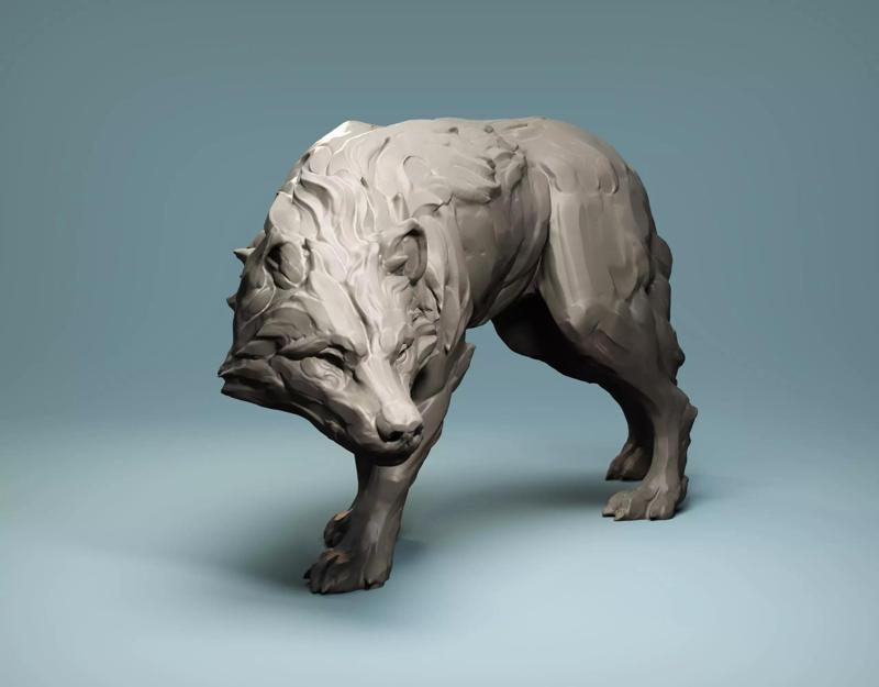 Wolf Sculpture
