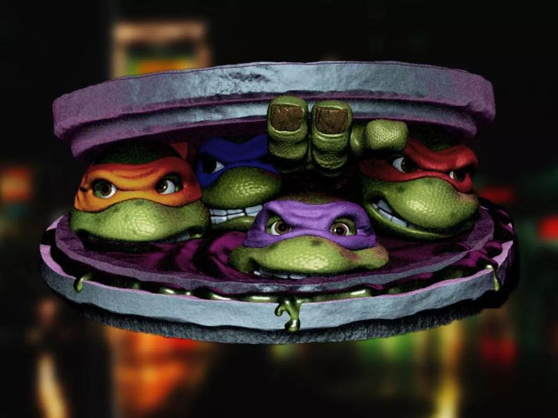 TMNT classic movie poster statue