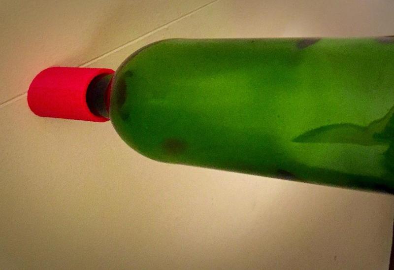 Single bottle wall wine holder #countertopchallenge