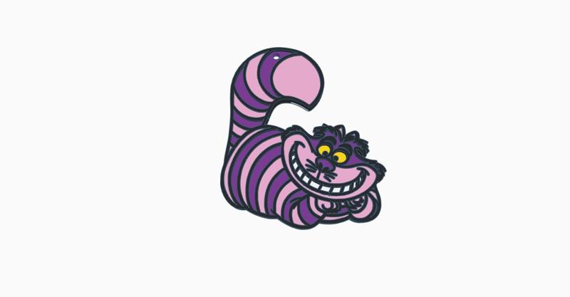Chesire cat keychain