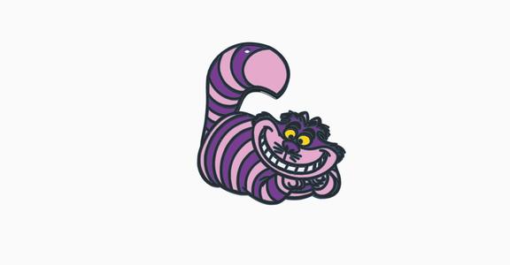 Chesire cat keychain
