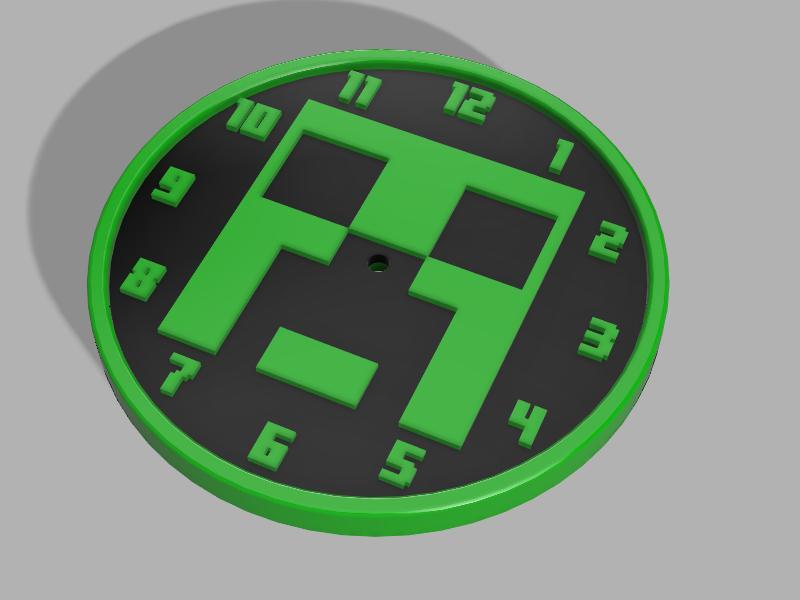 Minecraft Creeper Wall Clock