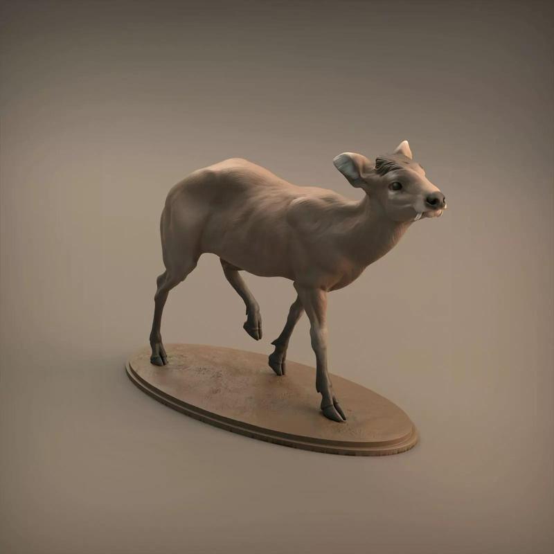 Tufted Deer for 3D Printing