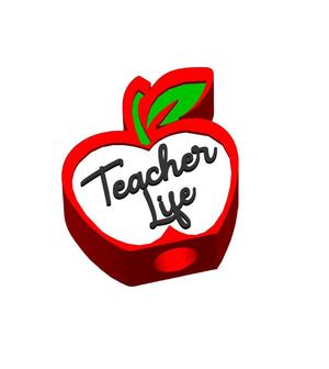 Teacher Life Apple Straw Topper 2 sizes 3MF File included