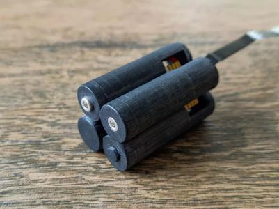 Battery Dummy 4xAA with condenser for USB or power supply