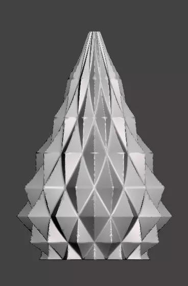 Origami christmas tree candle