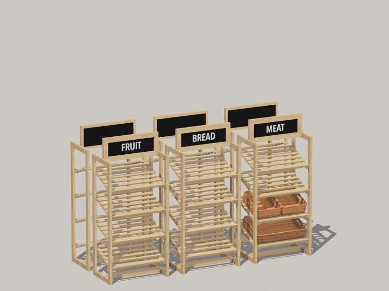 Miniature Food Rack 1/12 scale for Doll Furniture, Doll House