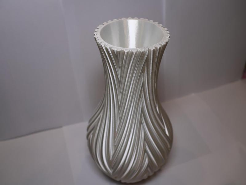 Pearlescent Spiral Vase