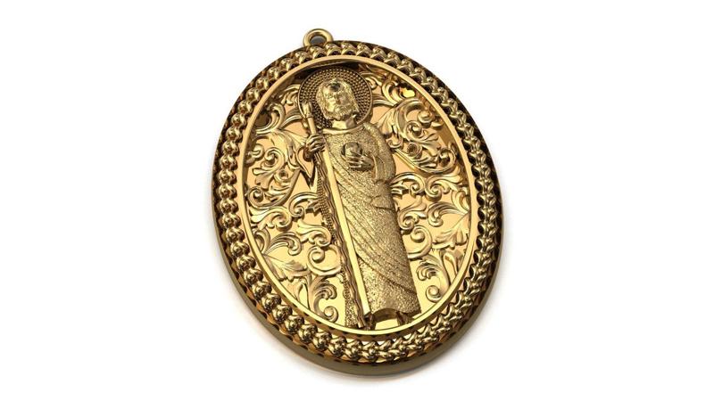 St. Jude Pendant – High Detail 3D Print Model (STL/3DM)