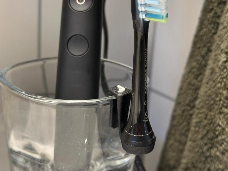 sonicare glass cup toothbrush holder