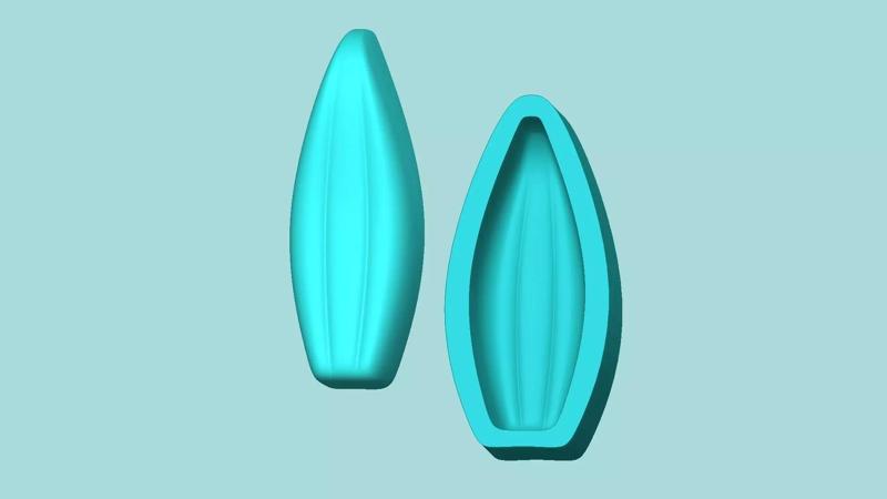 Sunflower Petal 01 - Silicone Mold Maker - Template