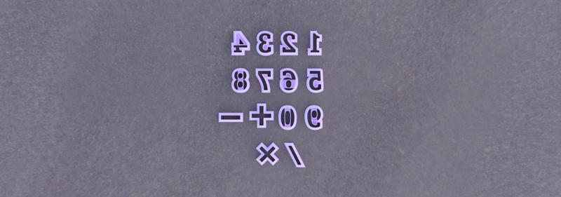 Numbers and Symbols Cutter Set | Cookies