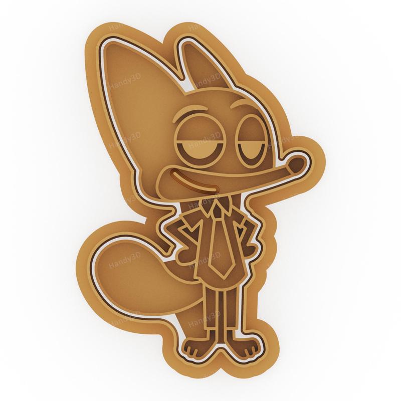 Nick Wilde Standing Cookie Cutter - 9cm