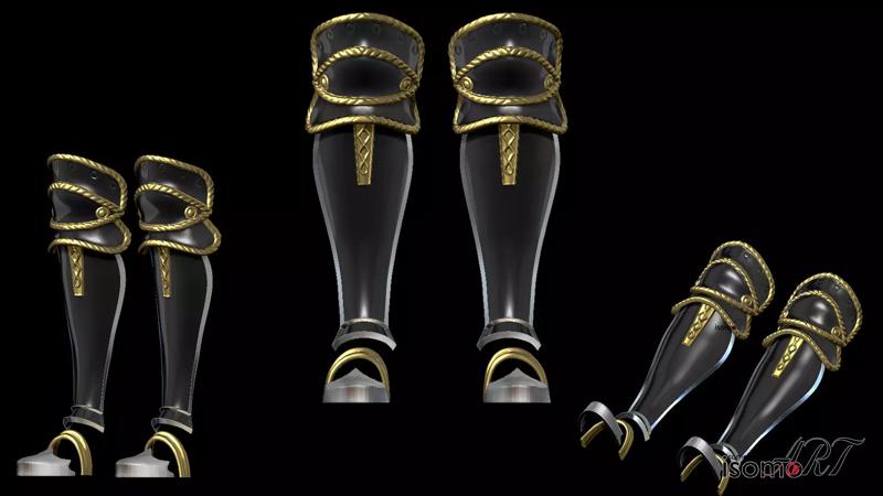 Crystarium Greaves Cosplay Leg Armor - FFXIV