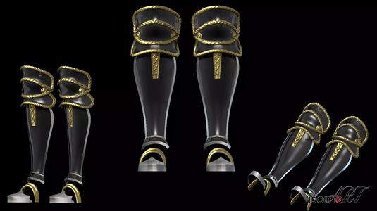 Crystarium Greaves Cosplay Leg Armor - FFXIV