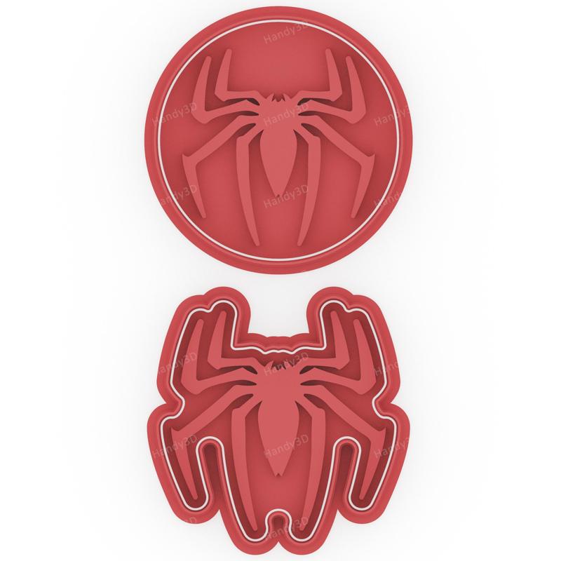 Spider-Man Logos Cookie Cookie Cutter & Stamp - 8 cm
