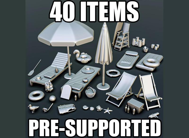 Beach Resort Diorama Pack