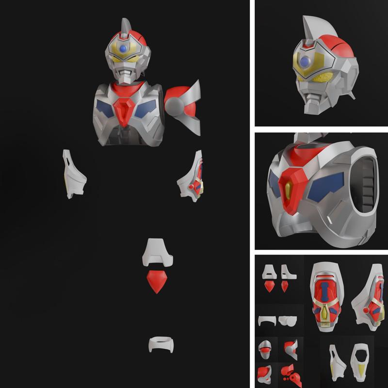 Denkou Choujin Gridman / Superhuman Samurai Syber-Squad Full Costume