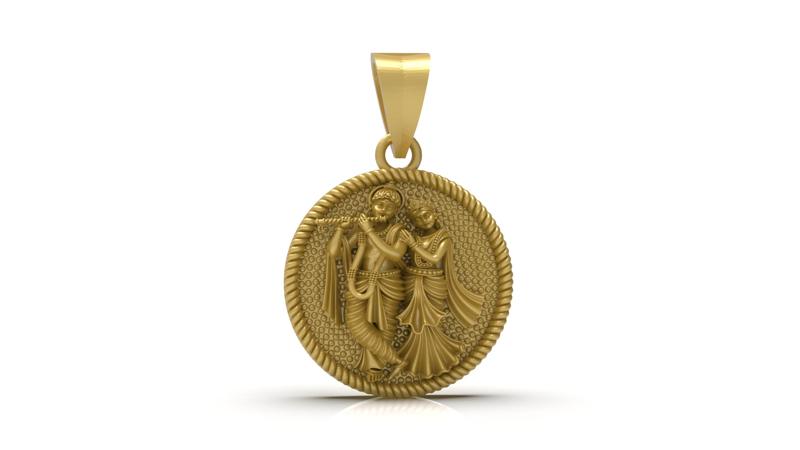 Radha Krishna Pendant-005