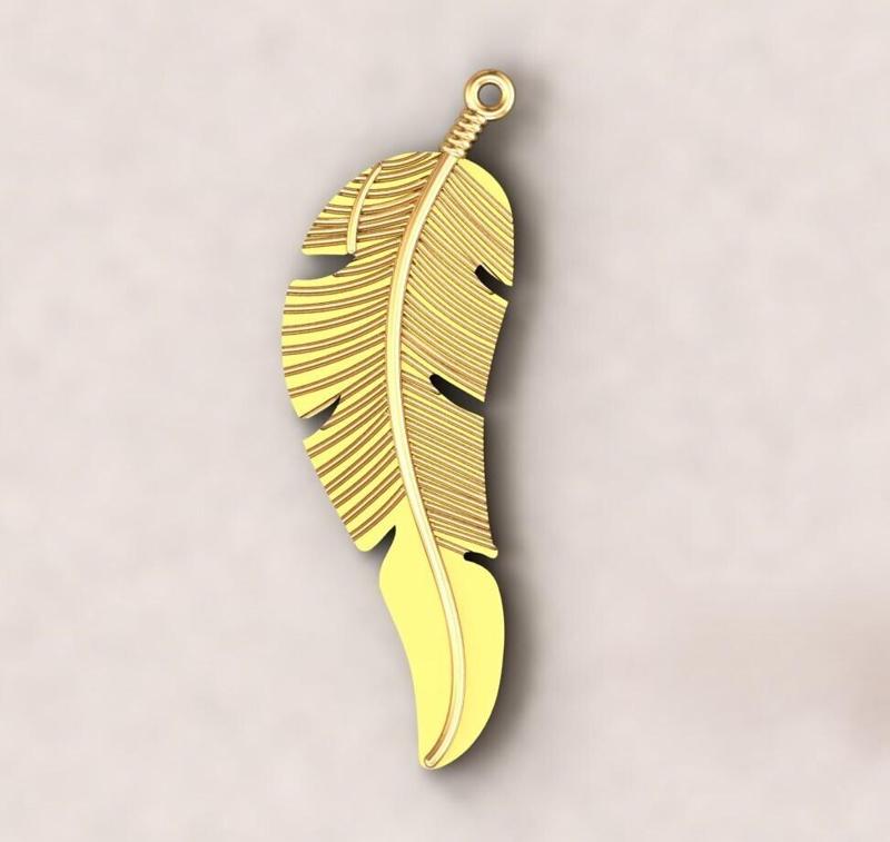 Bird feather necklace
