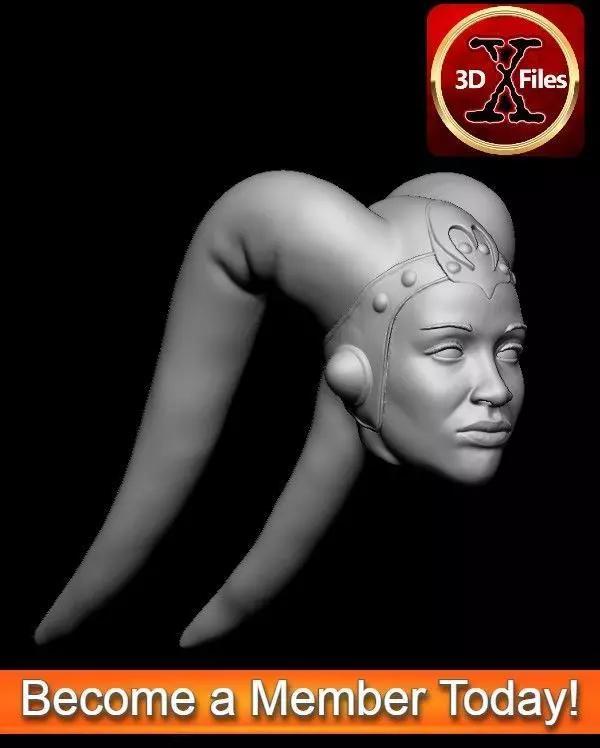 Star wars Head sculpt - Twilek Oola  - Action Figure head